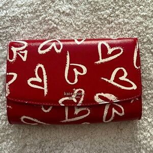 Kate Spade New York Laurel Way Addison Printed Lipstick Hearts Crossbody Bag
